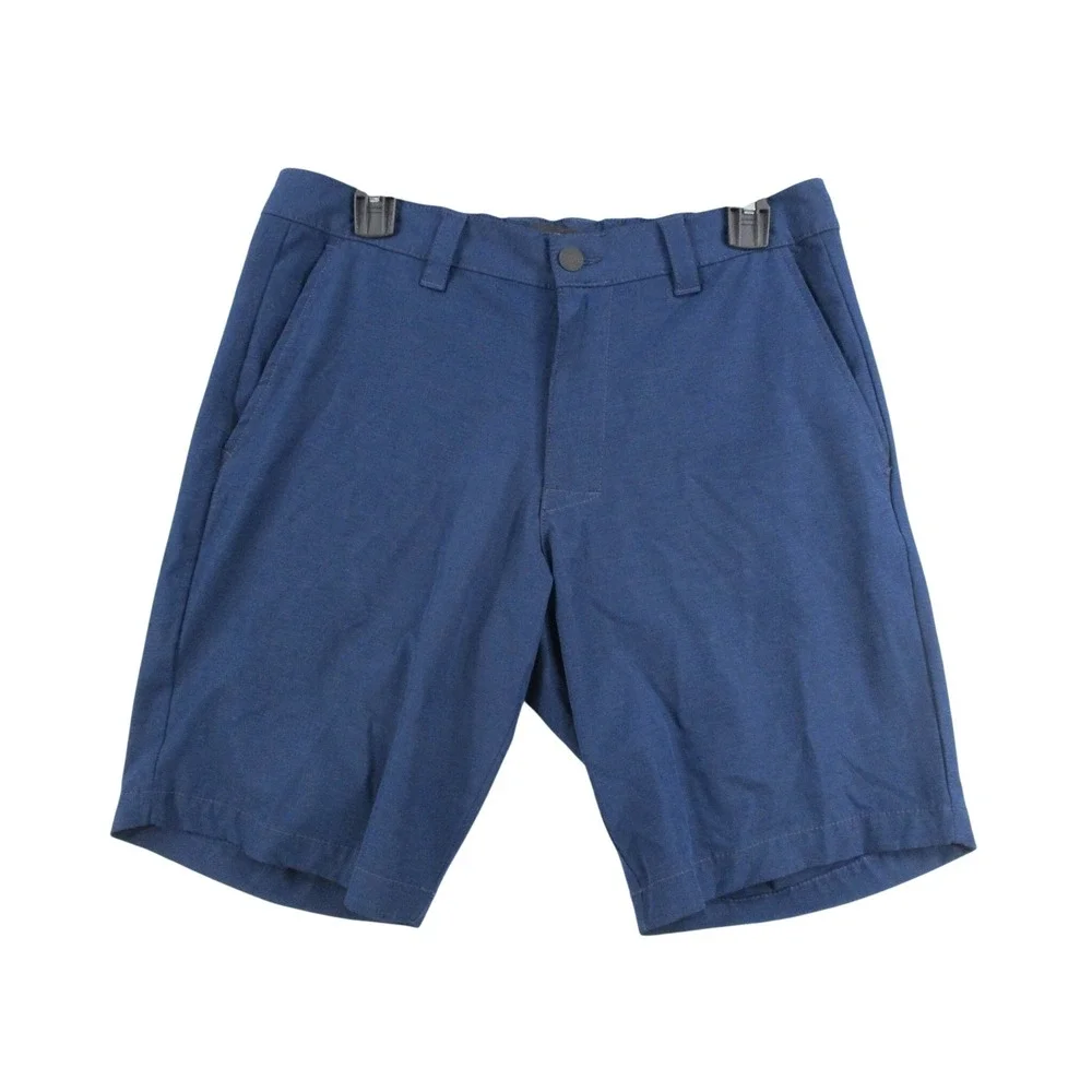 Banana‎ Republic Navy Blue Flat Front Cotton Blend Stretch Casual Shorts Size 32
